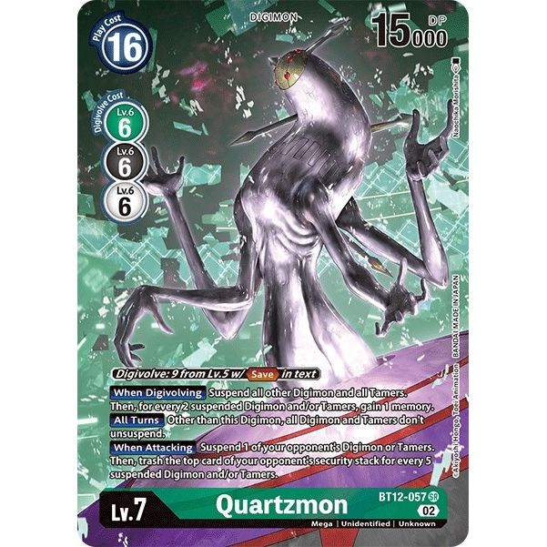 Image for Quartzmon (Alternate Art) (BT12-057 SR) (BT12) - Digimon Card Game