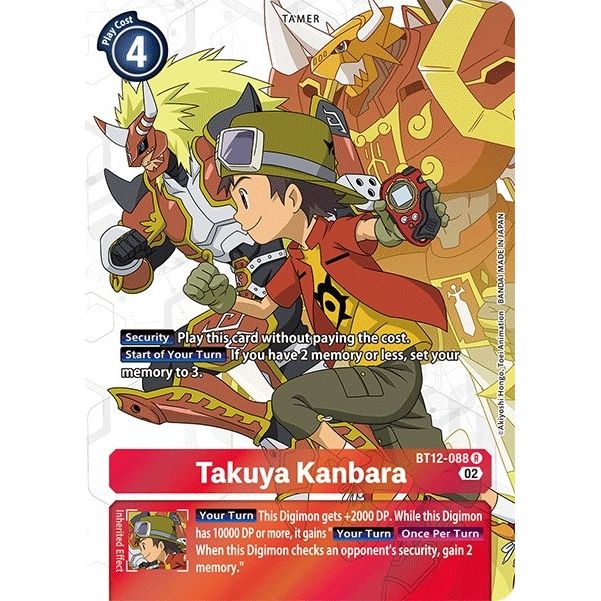 Image for Takuya Kanbara (Alternate Art) (BT12-088 R) (BT12) - Digimon Card Game