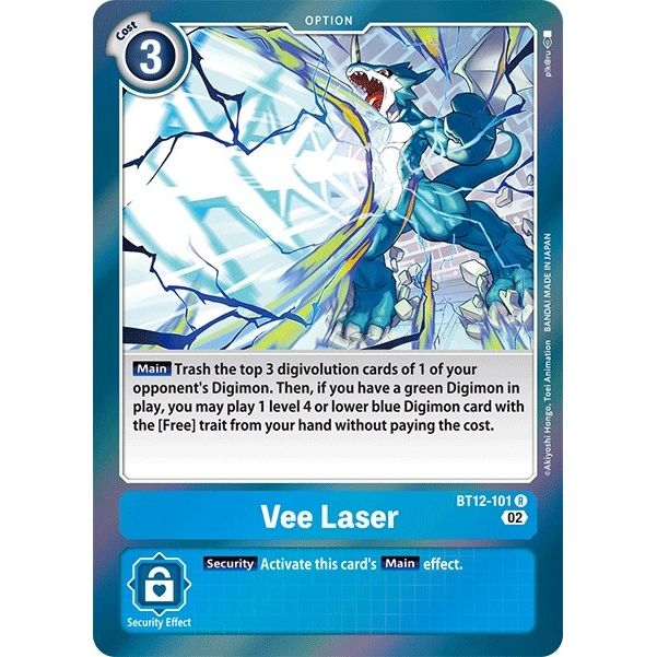 Image for Vee Laser (BT12-101 R) (BT12) - Digimon Card Game