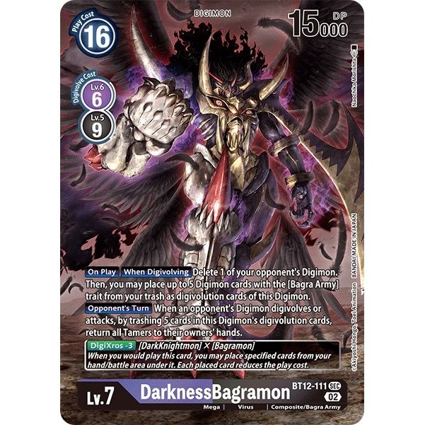 Image for DarknessBagramon (Alternate Art) (BT12-111 SEC) (BT12) - Digimon Card Game