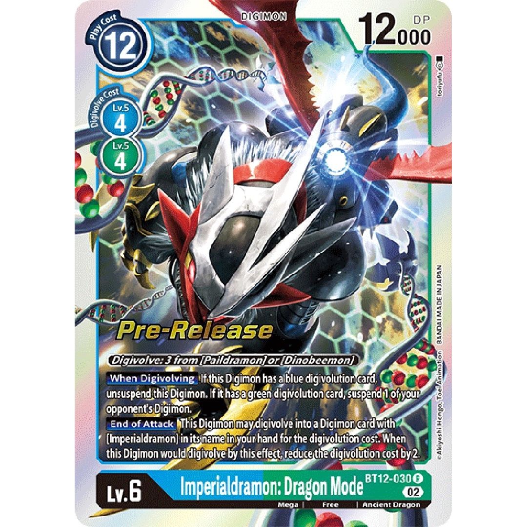 Image for Imperialdramon: Dragon Mode (BT12-030 R) (BT12_PR) - Digimon Card Game