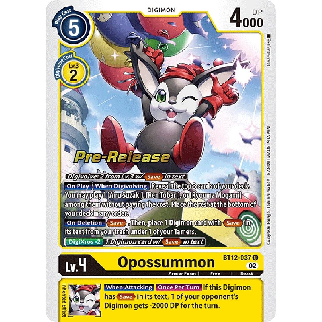 Image for Opossummon (BT12-037 U) (BT12_PR) - Digimon Card Game