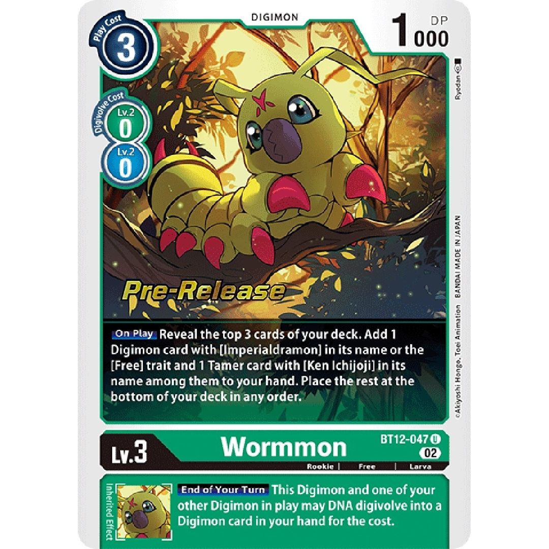 Image for Wormmon (BT12-047 U) (BT12_PR) - Digimon Card Game