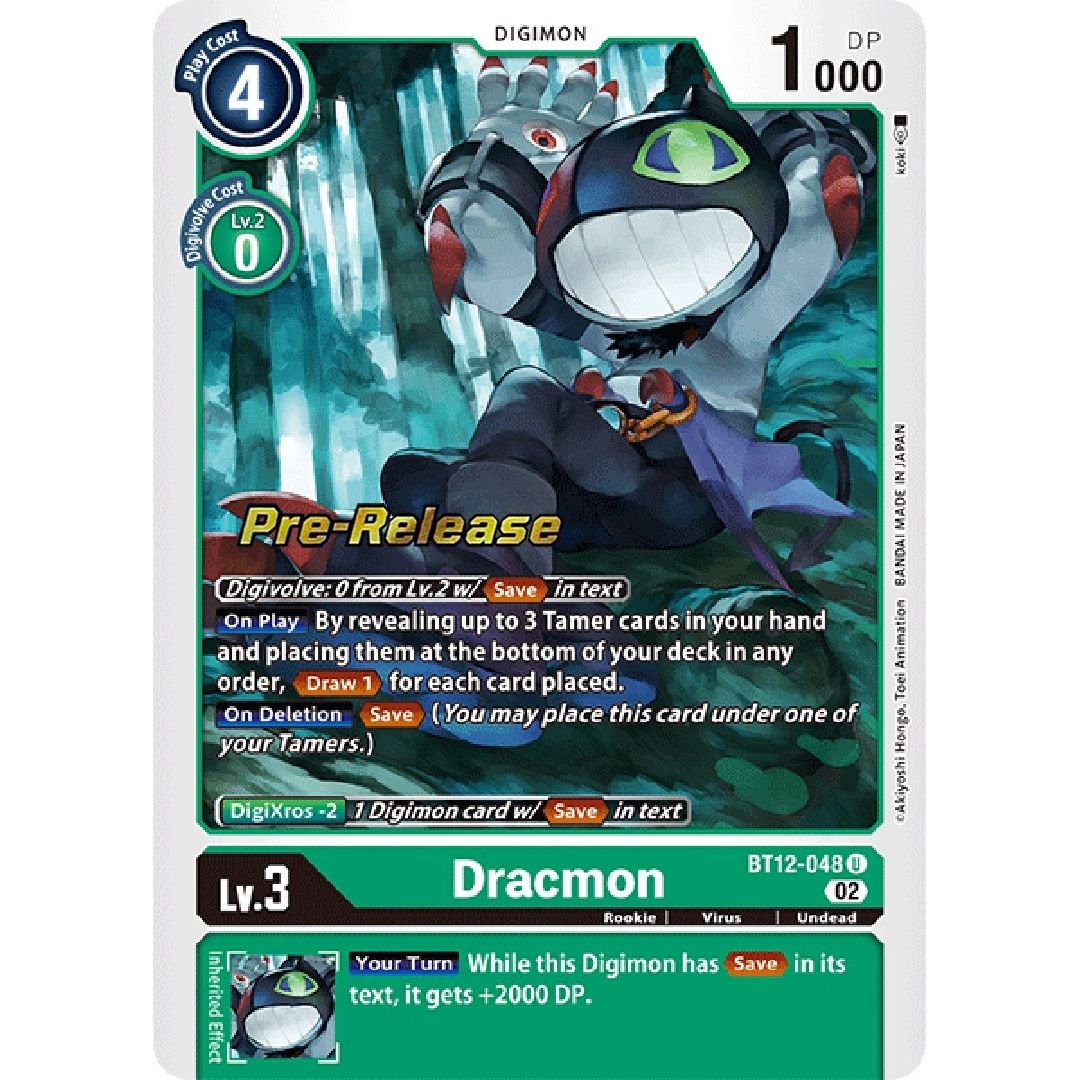 Image for Dracmon (BT12-048 U) (BT12_PR) - Digimon Card Game