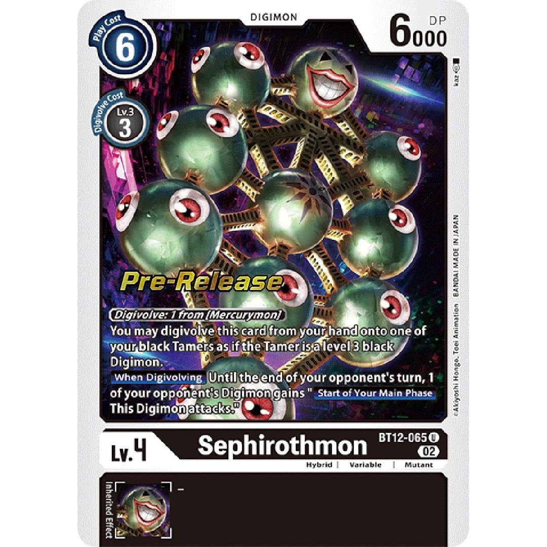 Image for Sephirothmon (BT12-065 U) (BT12_PR) - Digimon Card Game