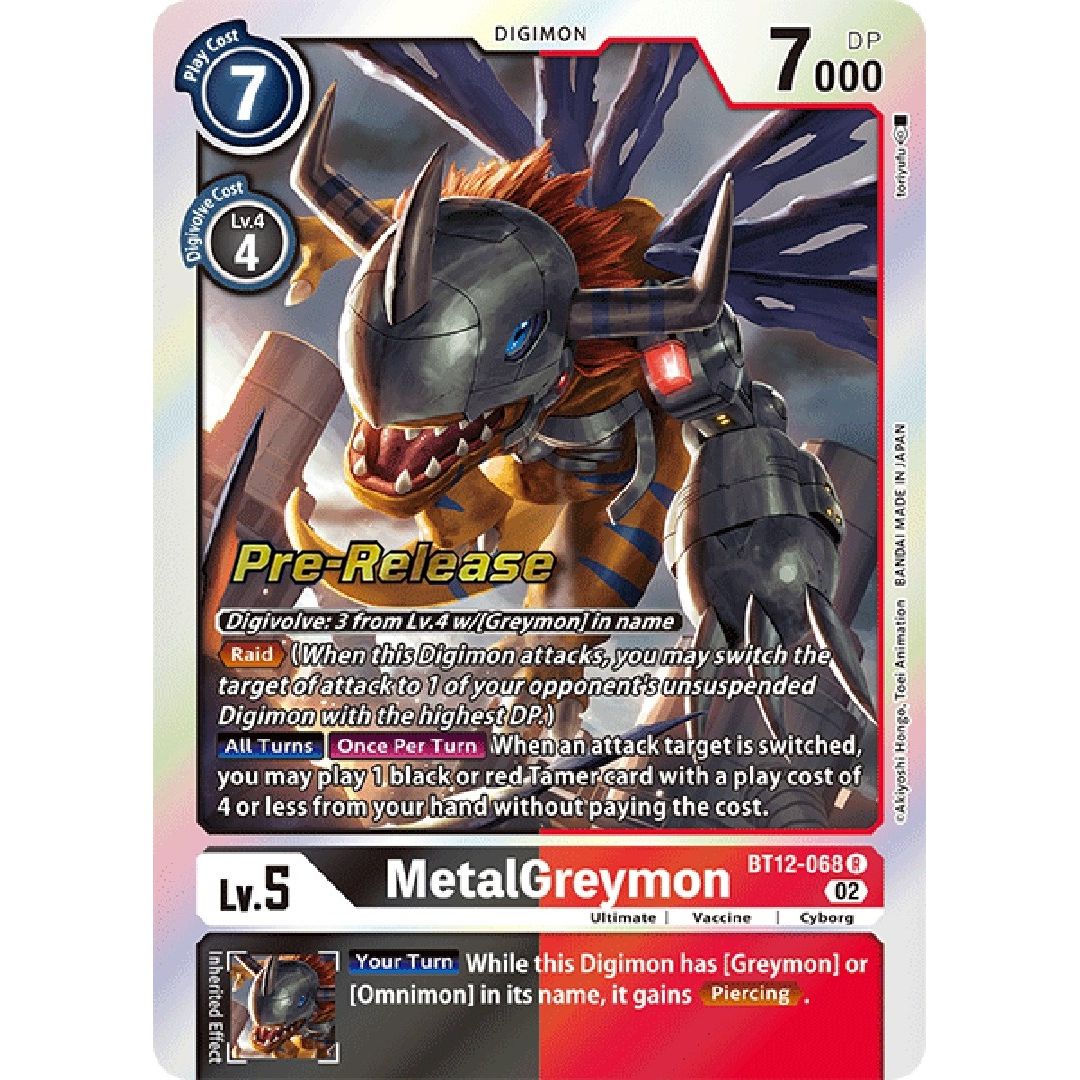 Image for MetalGreymon (BT12-068 R) (BT12_PR) - Digimon Card Game