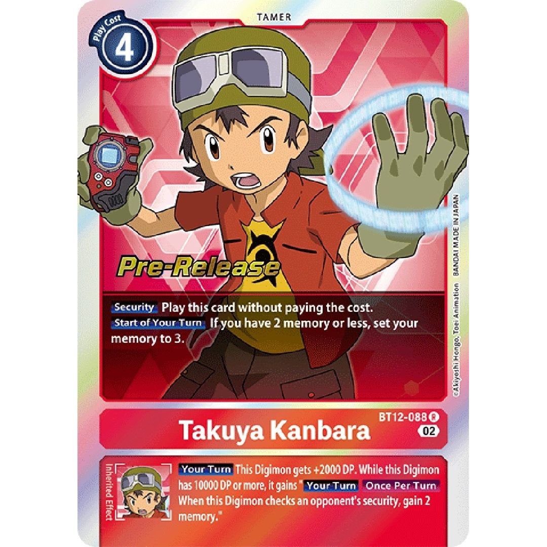 Image for Takuya Kanbara (BT12-088 R) (BT12_PR) - Digimon Card Game