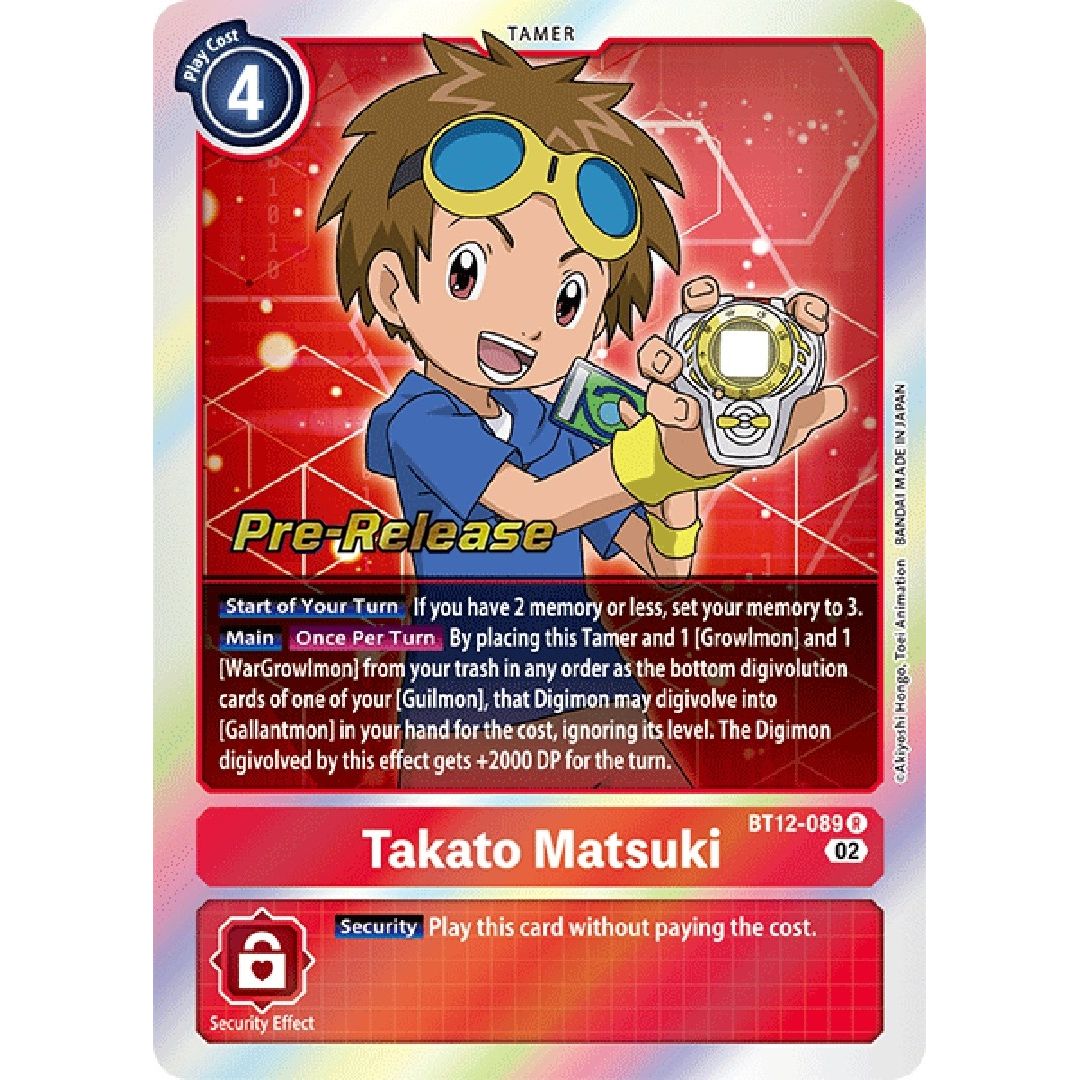 Image for Takato Matsuki (BT12-089 R) (BT12_PR) - Digimon Card Game