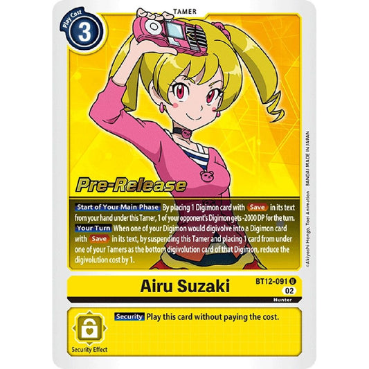 Image for Airu Suzaki (BT12-091 U) (BT12_PR) - Digimon Card Game