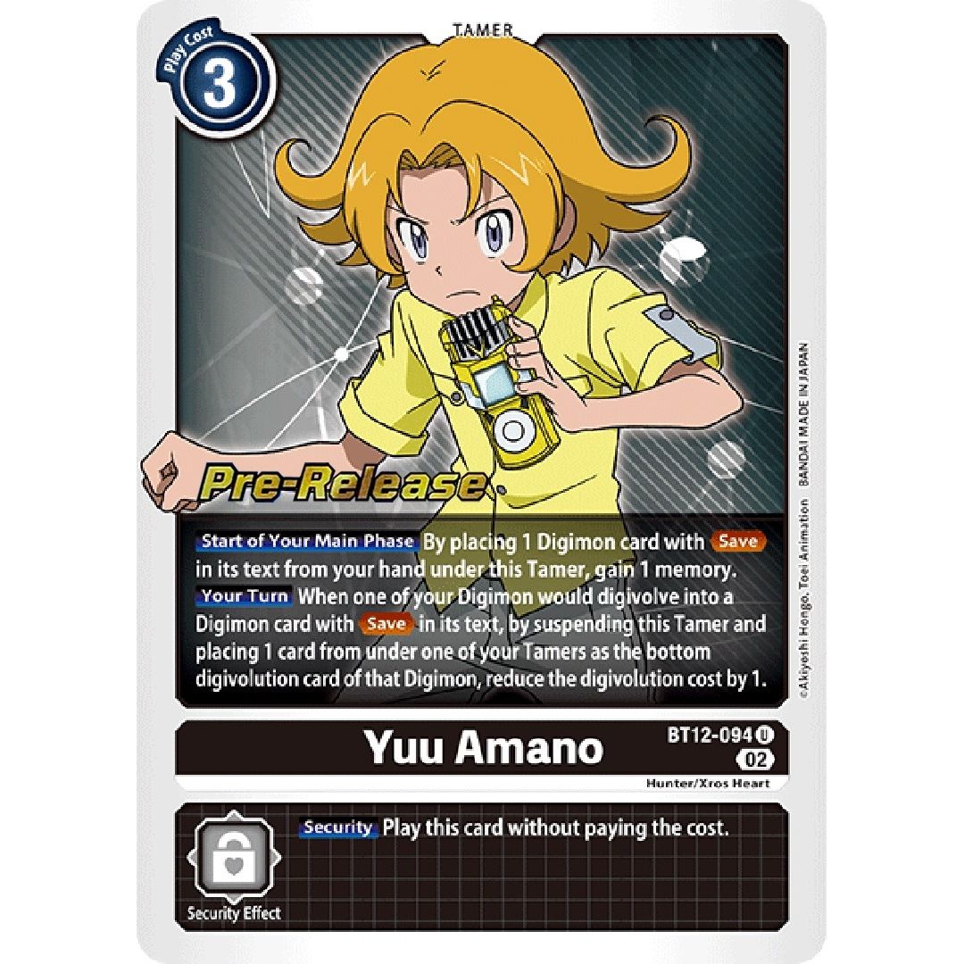 Image for Yuu Amano (BT12-094 U) (BT12_PR) - Digimon Card Game