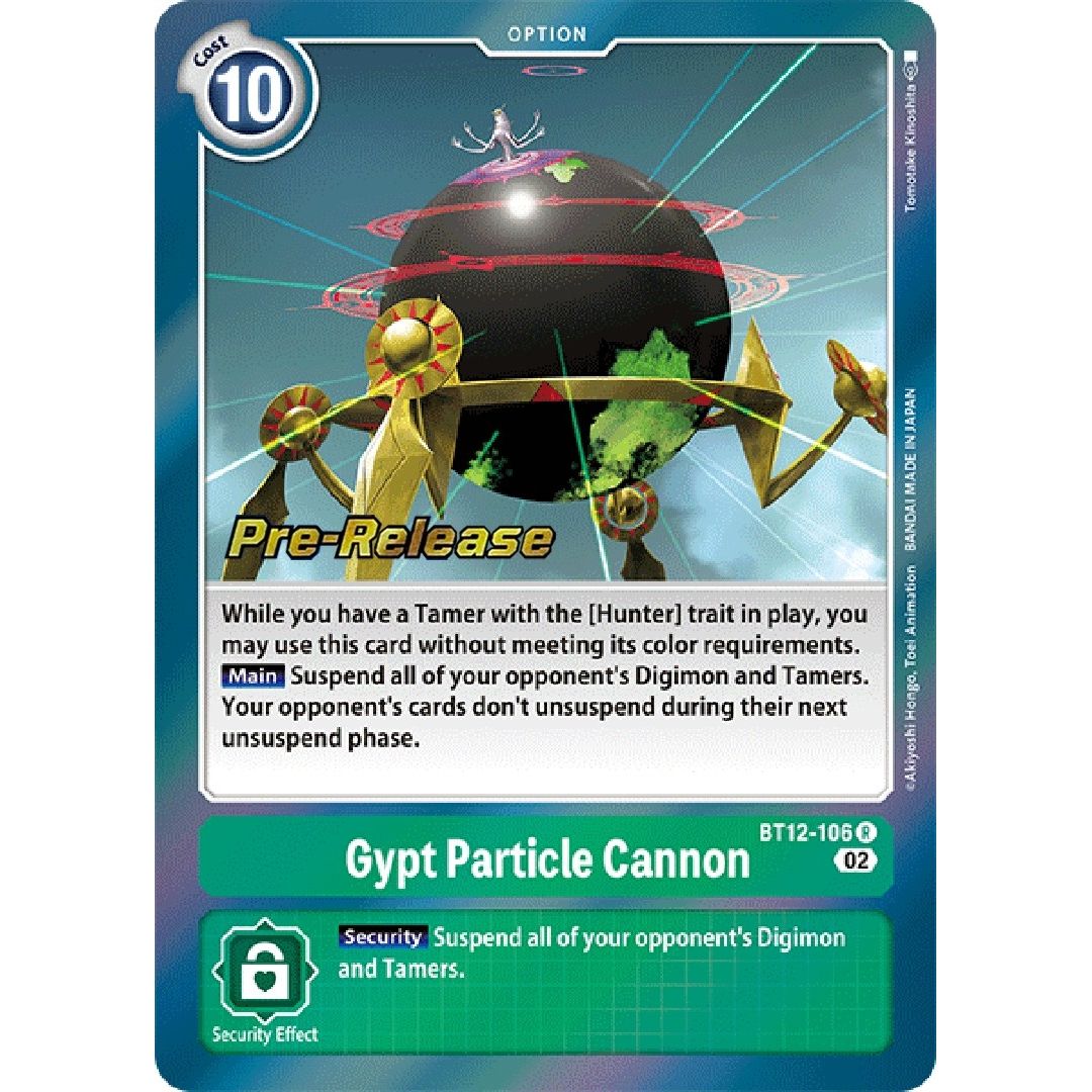 Image for Gypt Particle Cannon (BT12-106 R) (BT12_PR) - Digimon Card Game