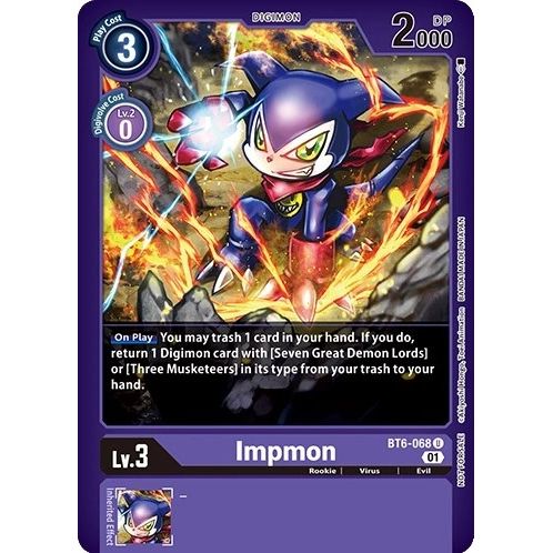 Image for Impmon (April 2023 Beelzemon Special) (BT6-068 U) (ST-14_PR) - Digimon Card Game