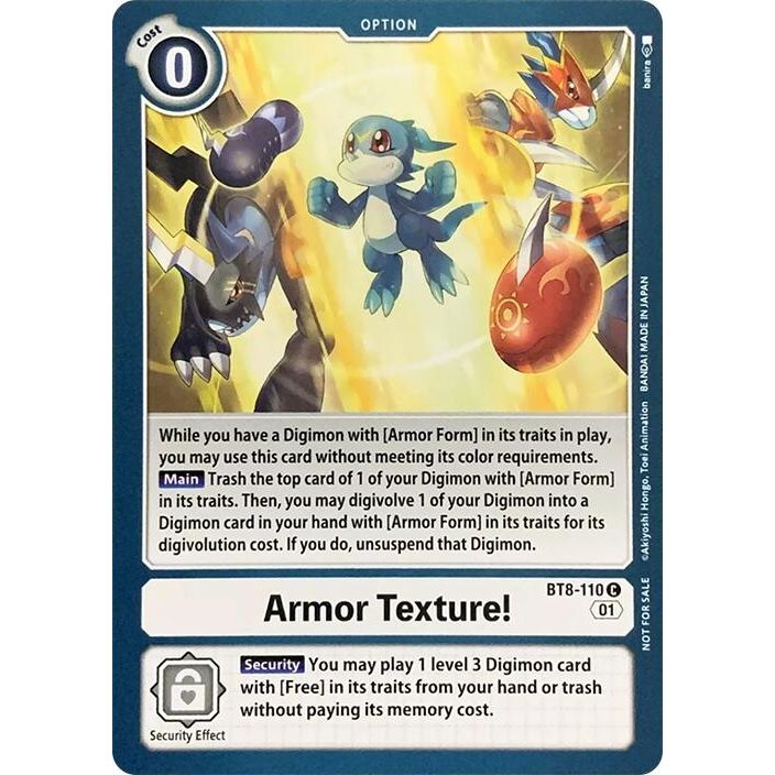 Image for Armor Texture! (BT8-110 C) (RPC) - Digimon Card Game