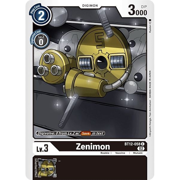 Image for Zenimon (BT12-058 C) (BT12) - Digimon Card Game