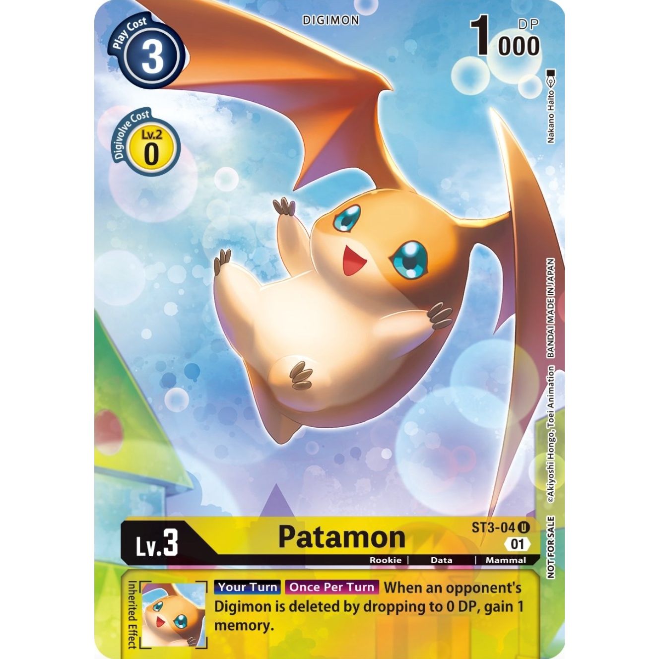 Image for Patamon - ST3-04 (Official Tournament Pack Vol.9) (ST3-04 U) (ST-3) - Digimon Card Game