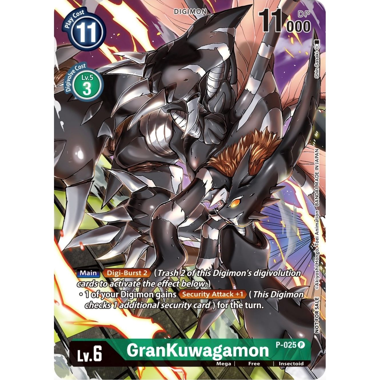 Image for GranKuwagamon - P-025 (Winner Pack Across Time) (P-025 P) (D-PR) - Digimon Card Game