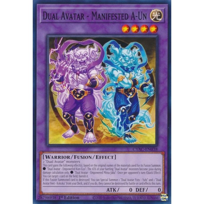 Image for Dual Avatar - Manifested A-Un (CYAC-EN038) (CYAC) - YuGiOh