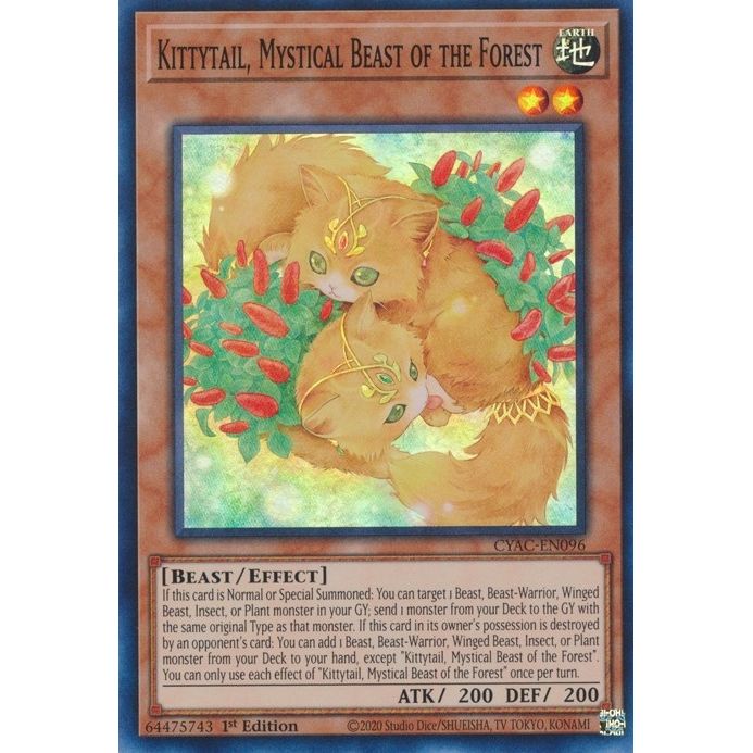 Image for Kittytail, Mystical Beast of the Forest (CYAC-EN096) (CYAC) - YuGiOh