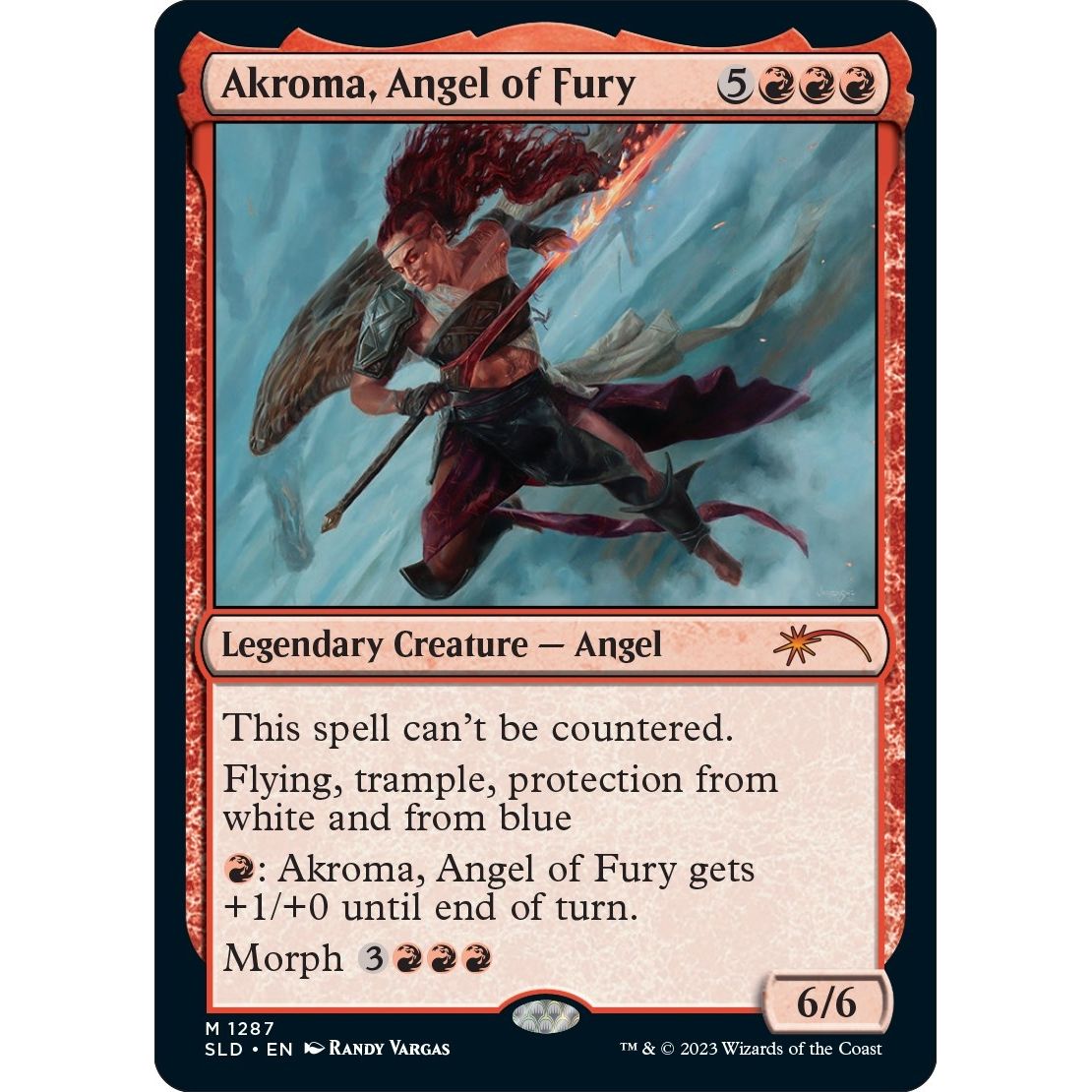 Image for Akroma, Angel of Fury (1287) (SLD) - Magic: The Gathering
