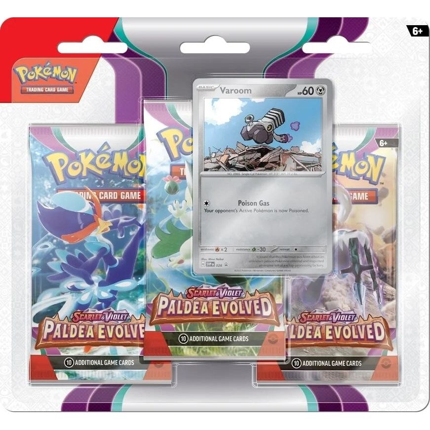 Image for Paldea Evolved 3 Pack Blister [Varoom] - Pokemon