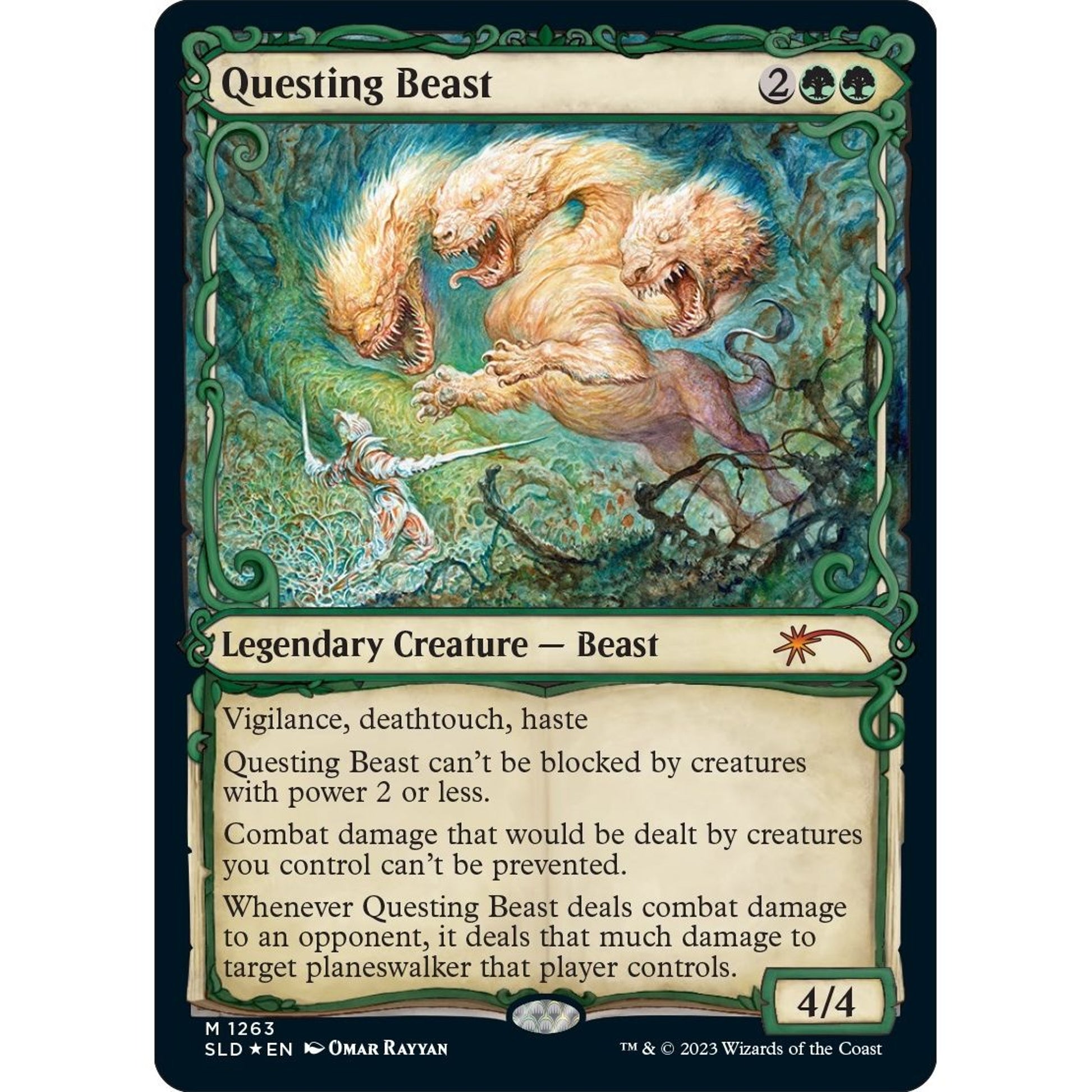Image for Questing Beast (Halo Foil) (1263) (SLD) - Magic: The Gathering