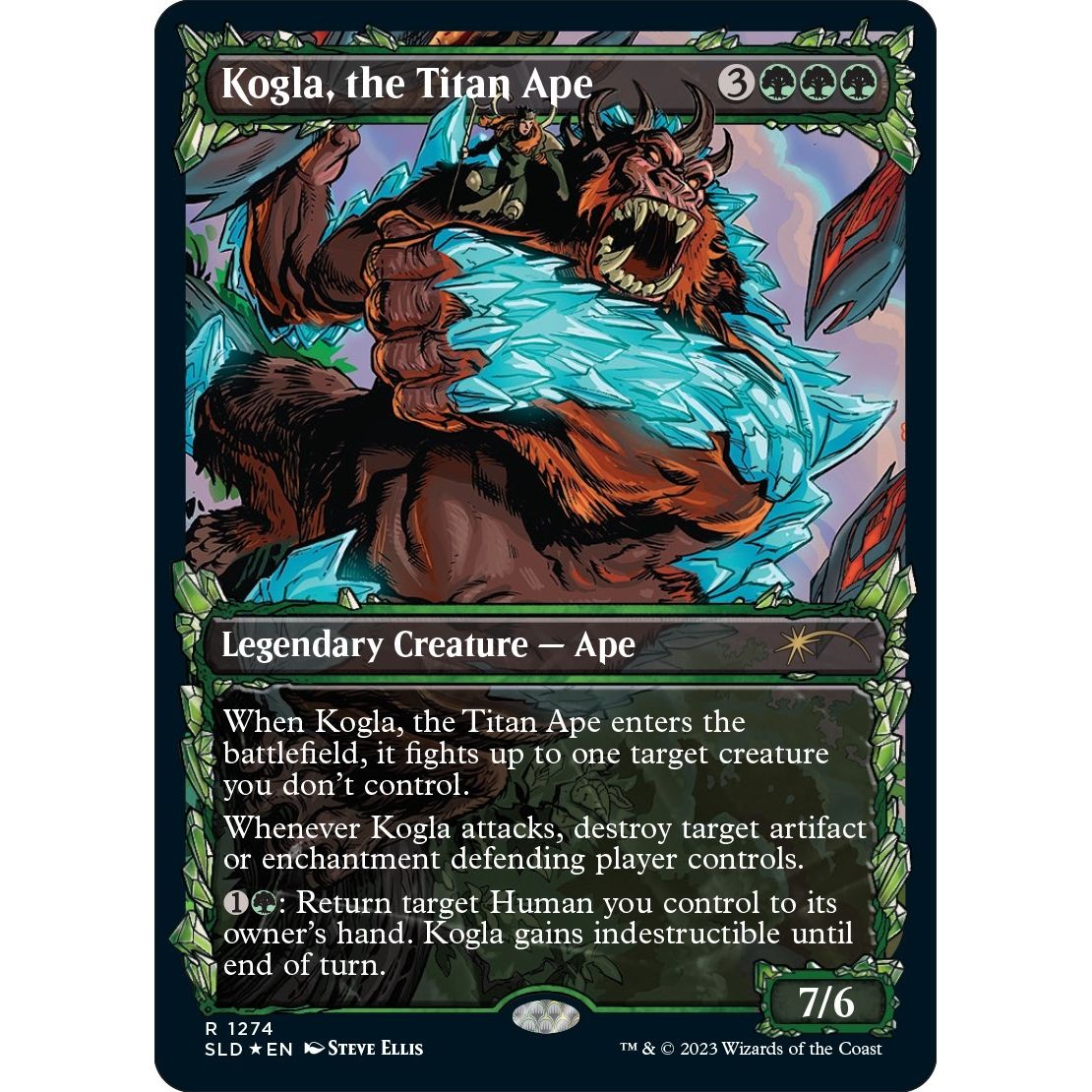 Image for Kogla, the Titan Ape (Halo Foil) (1274) (SLD) - Magic: The Gathering