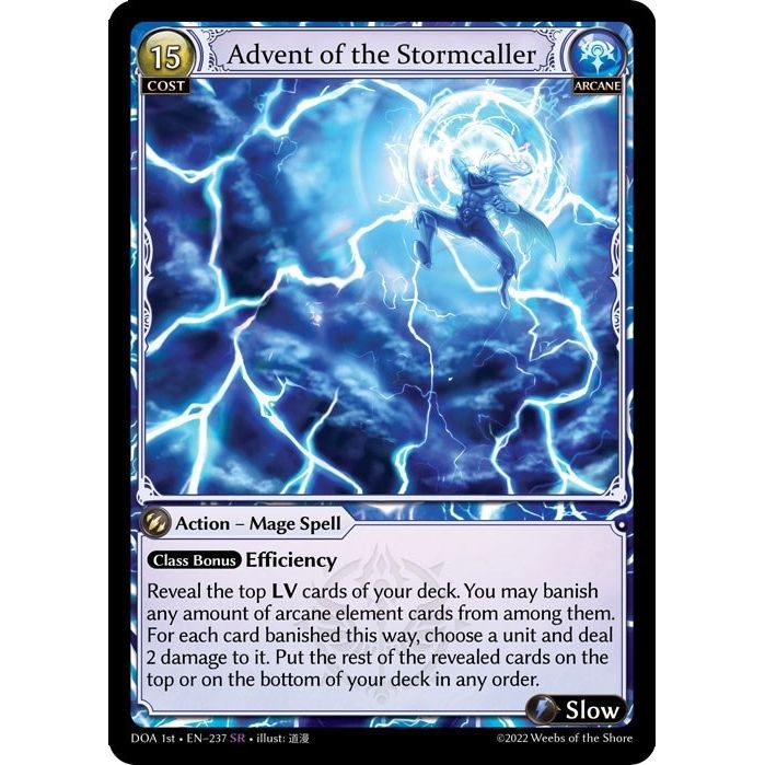 Image for Advent of the Stormcaller (237) (DOA 1st) - Grand Archive TCG