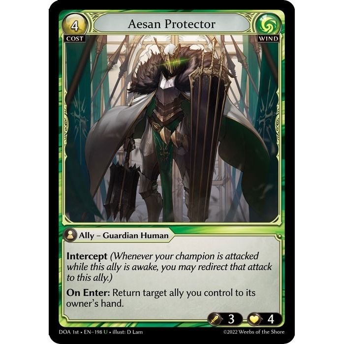 Image for Aesan Protector (198) (DOA 1st) - Grand Archive TCG