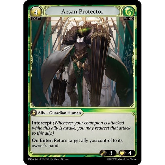 Image for Aesan Protector (198) (DOA 1st) - Grand Archive TCG