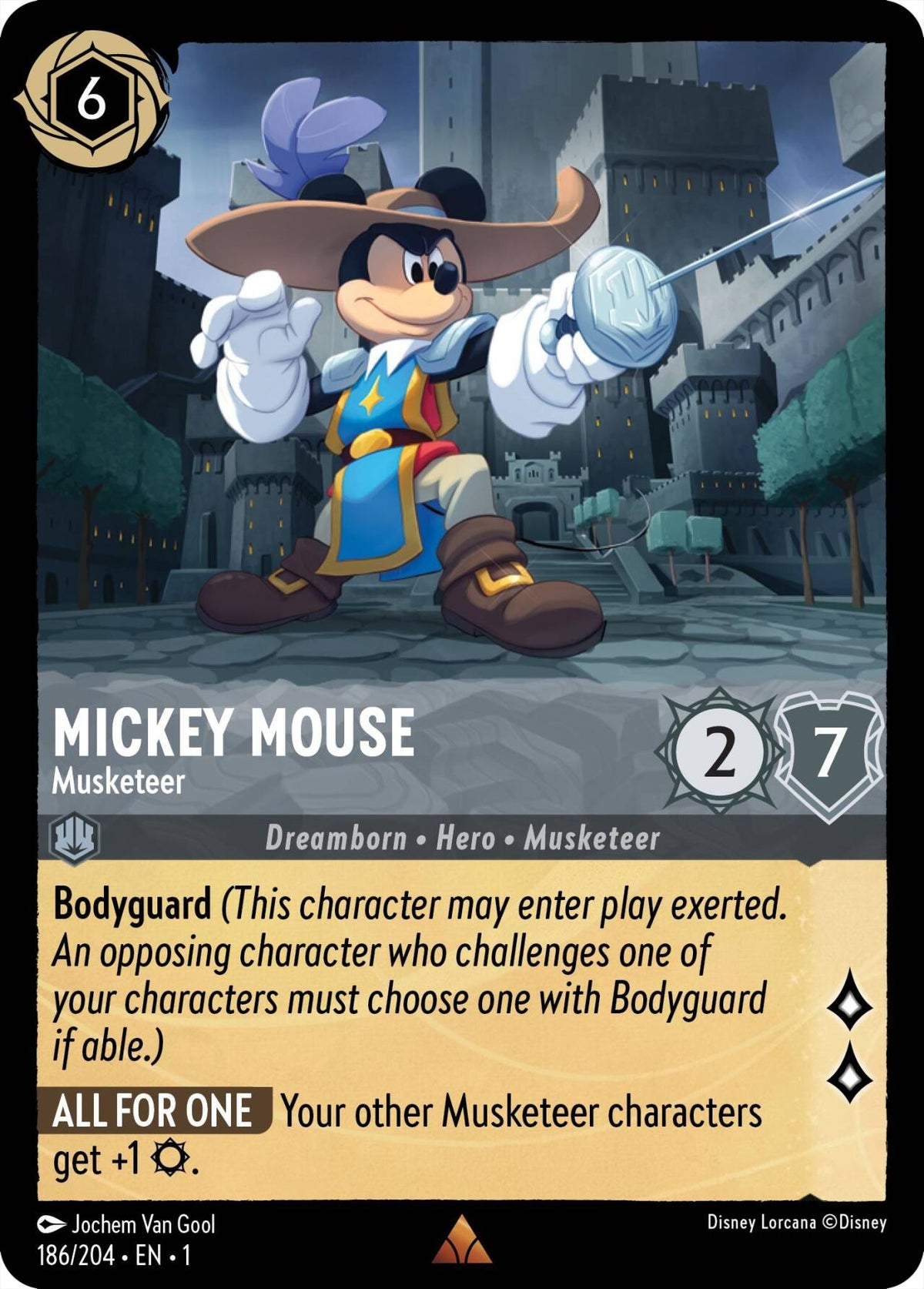 Image for Mickey Mouse - Musketeer (186/204) (1) - Disney Lorcana