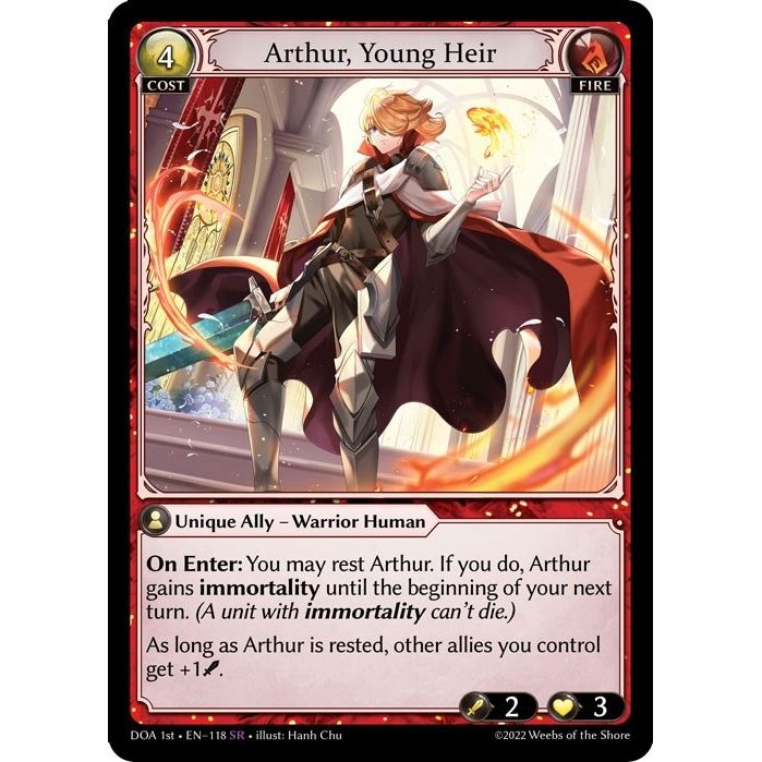 Image for Arthur, Young Heir (118) (DOA 1st) - Grand Archive TCG