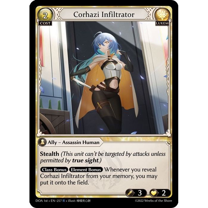 Image for Corhazi Infiltrator (257) (DOA 1st) - Grand Archive TCG