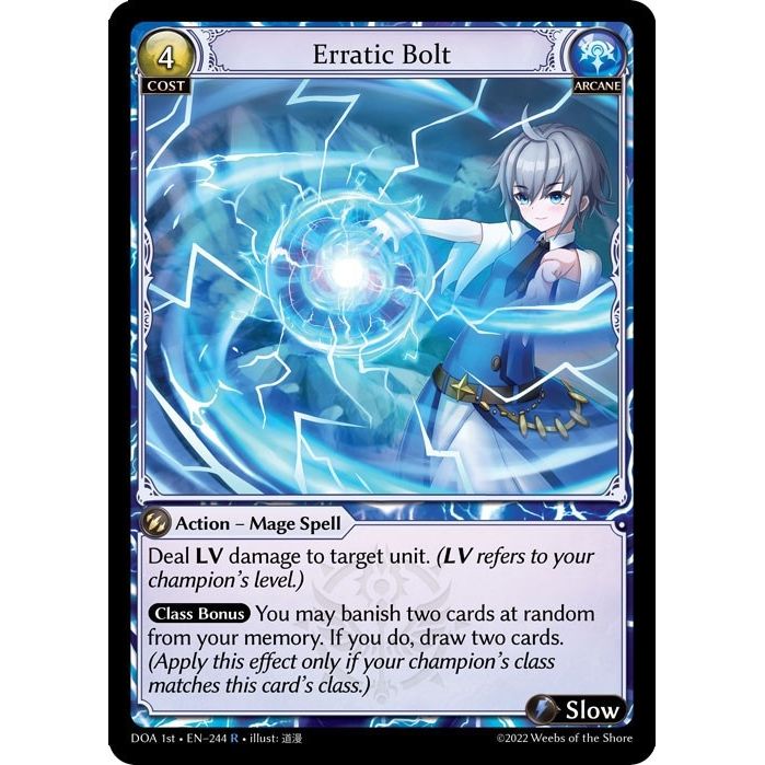Image for Erratic Bolt (244) (DOA 1st) - Grand Archive TCG