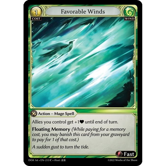 Image for Favorable Winds (213) (DOA 1st) - Grand Archive TCG