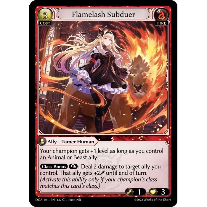 Image for Flamelash Subduer (137) (DOA 1st) - Grand Archive TCG