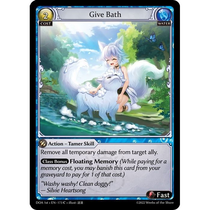 Image for Give Bath (173) (DOA 1st) - Grand Archive TCG