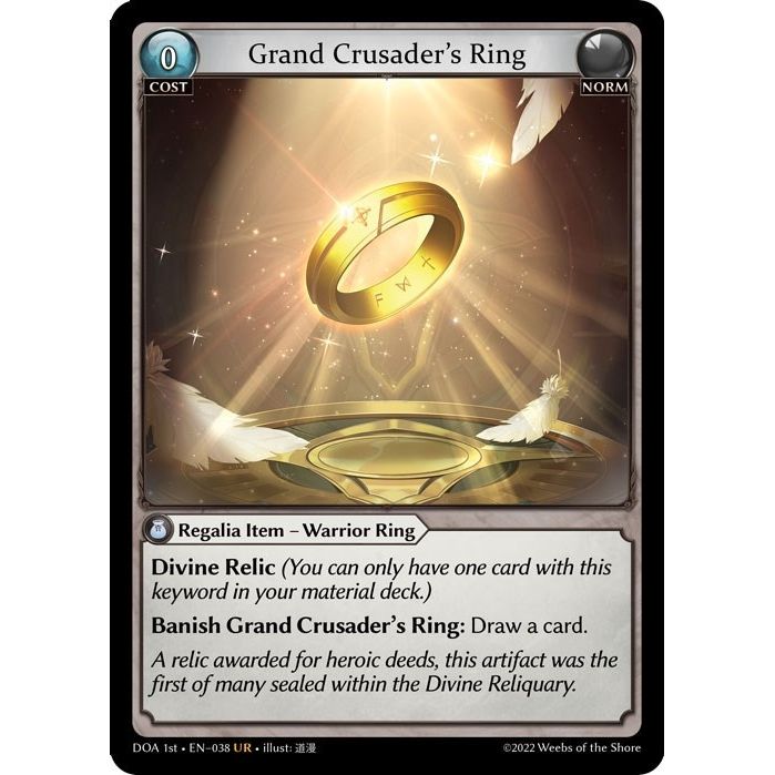 Image for Grand Crusader's Ring (038) (DOA 1st) - Grand Archive TCG