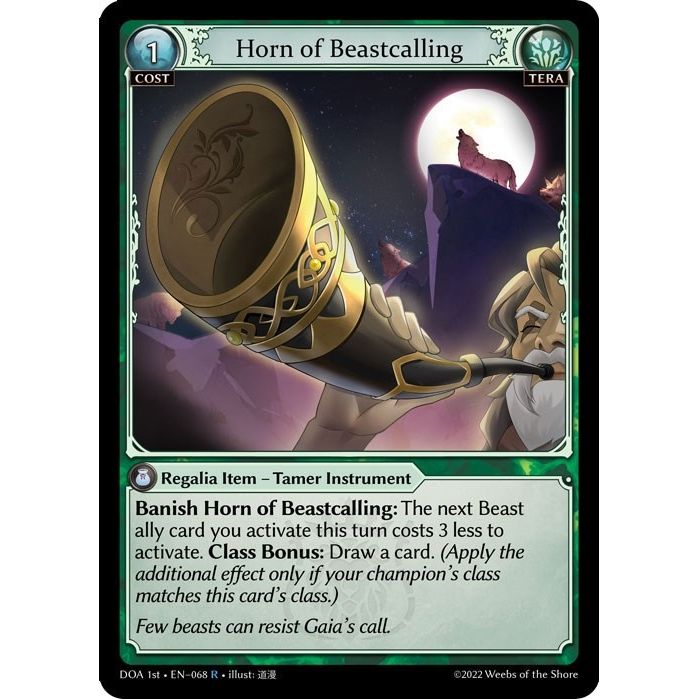 Image for Horn of Beastcalling (068) (DOA 1st) - Grand Archive TCG
