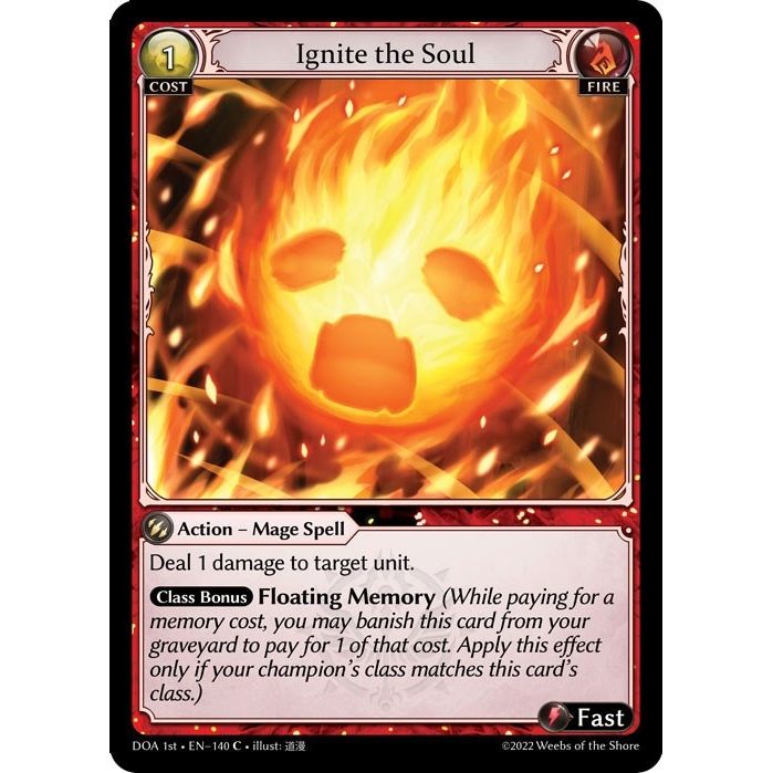 Image for Ignite the Soul (140) (DOA 1st) - Grand Archive TCG