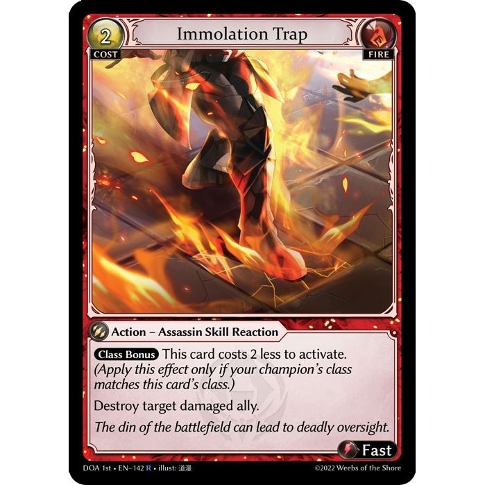 Image for Immolation Trap (142) (DOA 1st) - Grand Archive TCG