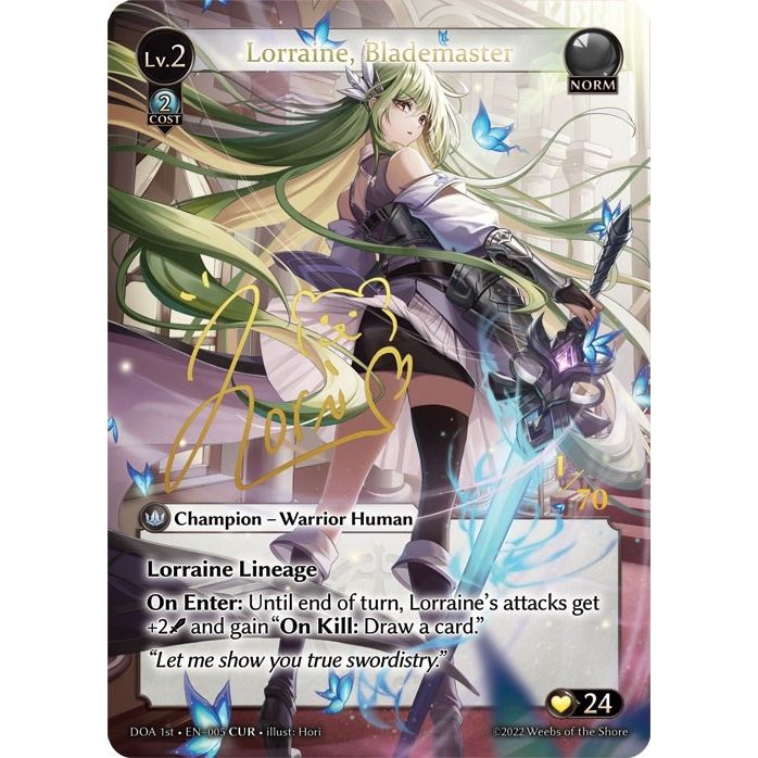 Image for Lorraine, Blademaster (CUR) (005) (DOA 1st) - Grand Archive TCG