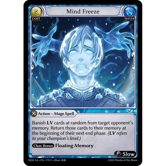 Image for Mind Freeze (179) (DOA 1st) - Grand Archive TCG