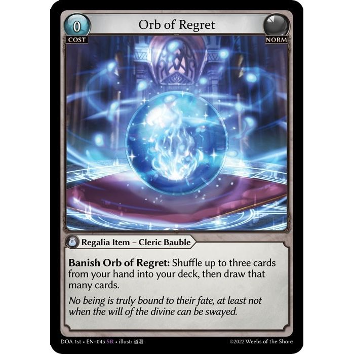 Image for Orb of Regret (045) (DOA 1st) - Grand Archive TCG