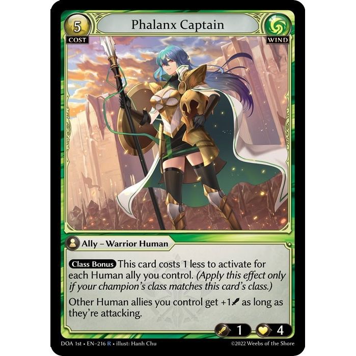 Image for Phalanx Captain (216) (DOA 1st) - Grand Archive TCG