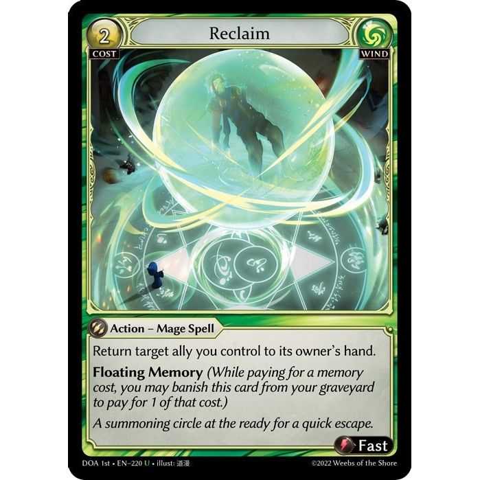 Image for Reclaim (220) (DOA 1st) - Grand Archive TCG