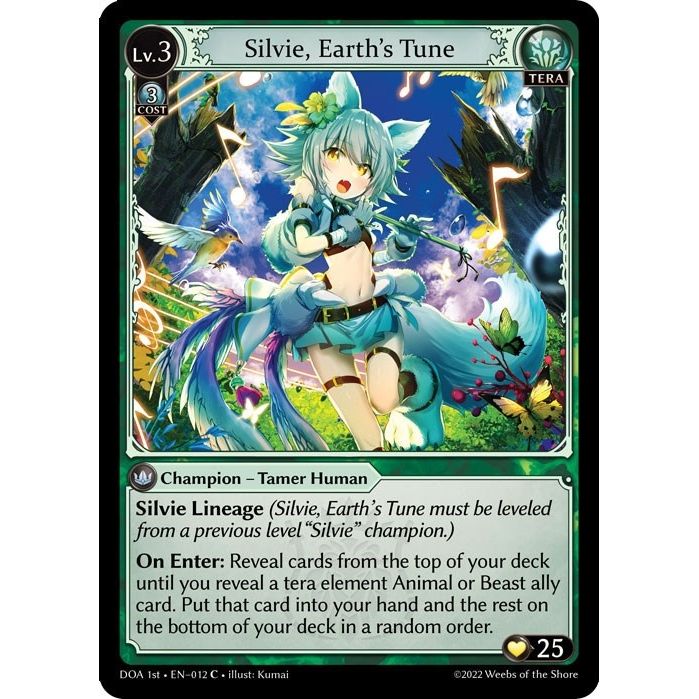 Image for Silvie, Earth's Tune (012) (DOA 1st) - Grand Archive TCG