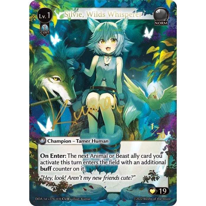 Image for Silvie, Wilds Whisperer (CUR) (010) (DOA 1st) - Grand Archive TCG