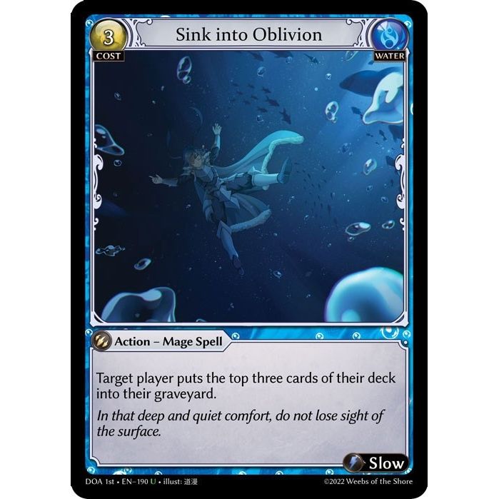 Image for Sink into Oblivion (190) (DOA 1st) - Grand Archive TCG