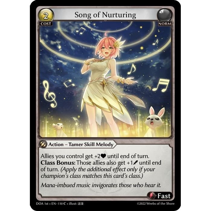 Image for Song of Nurturing (110) (DOA 1st) - Grand Archive TCG