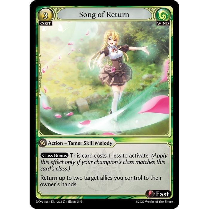 Image for Song of Return (223) (DOA 1st) - Grand Archive TCG
